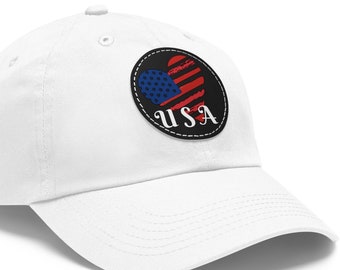 Gorra de béisbol vintage de EE. UU.: estilo chino de sarga de perfil bajo y estilo patriótico.