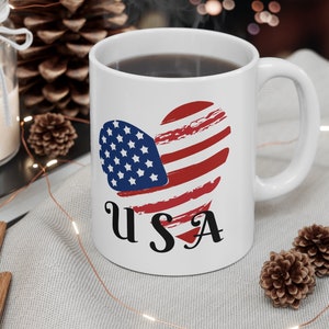 Vintage USA Coffee Mug: Patriotic American Pride Gift
