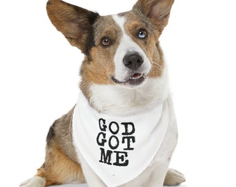 Pañuelo para mascotas "Dios me tiene": Regalo para perros con temática religiosa
