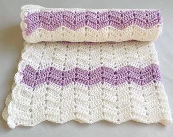 Crochet Baby Blanket - Perfect Newborn Gift, Baby Shower or Stroller Blanket