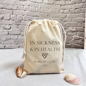 Elegant Wedding Survival Kit - In Sickness and In Health Bags - Hangover Recovery Essentials