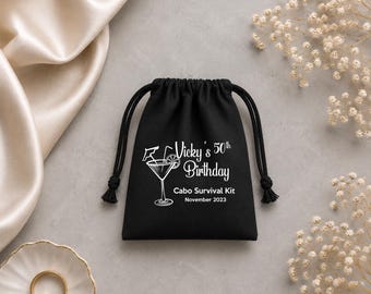 Spersonalizowane torby na 50. urodziny z zestawem upominkowym: Milestone Party Favors