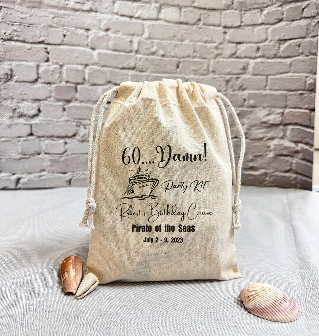 Pirates of the Sea, Birthday Hangover Kit, 60th Birthday for Women, Personalized Party Bags