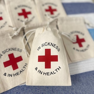 Kit de sobrevivência para casamento - Bolsa para saúde e doença, recuperação de ressaca, kit de emergência, kit de aspirina, itens essenciais para recuperação de casamento