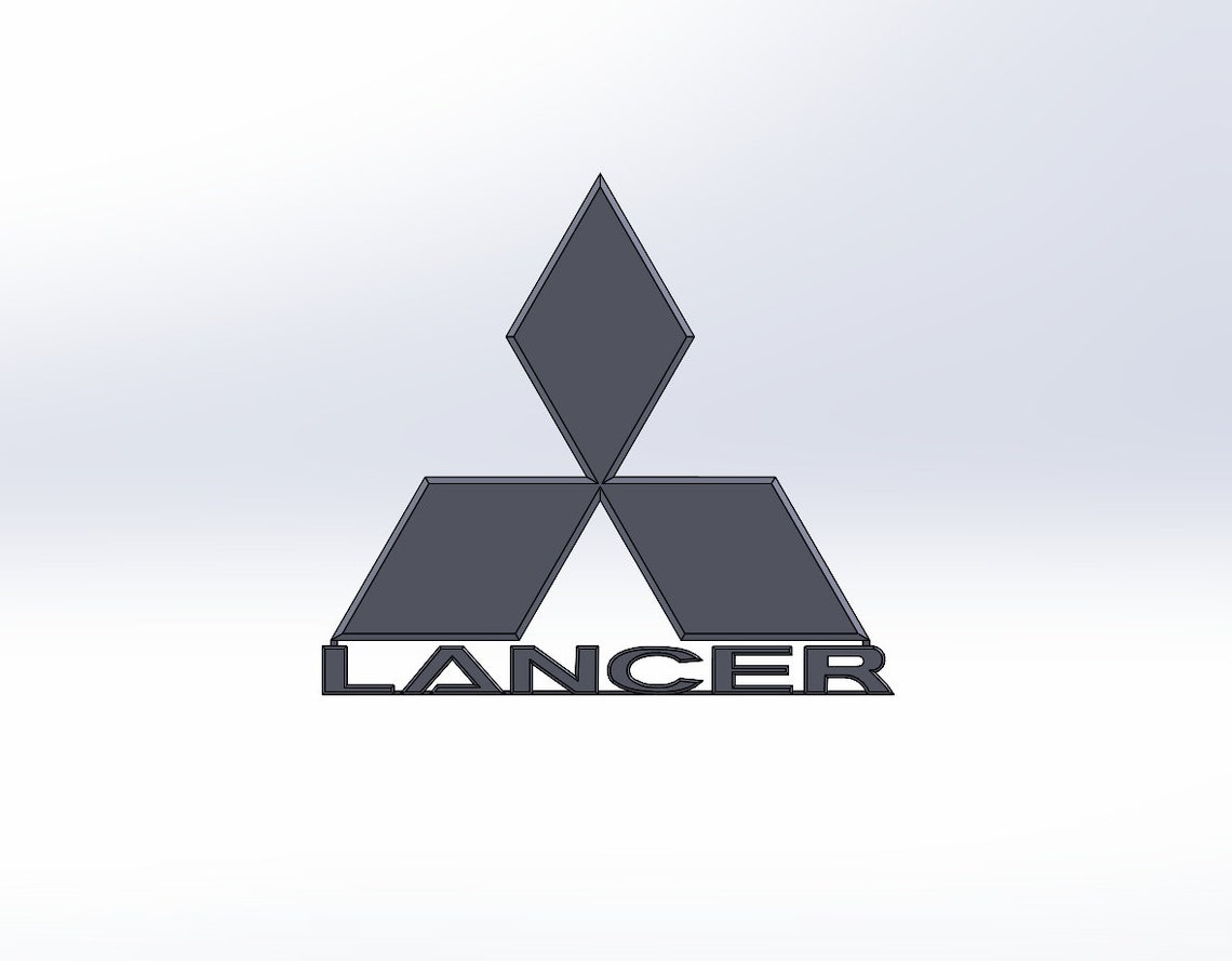 Mitsubishi Lancer Custom Emblem. 3D File Download. .STL Format I Can ...
