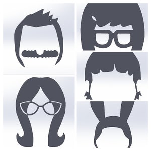 Belcher Family from Bobs Burgers, silhouette 3D printer and CNC files .STL & .DXF The whole family are separated files in this one download.