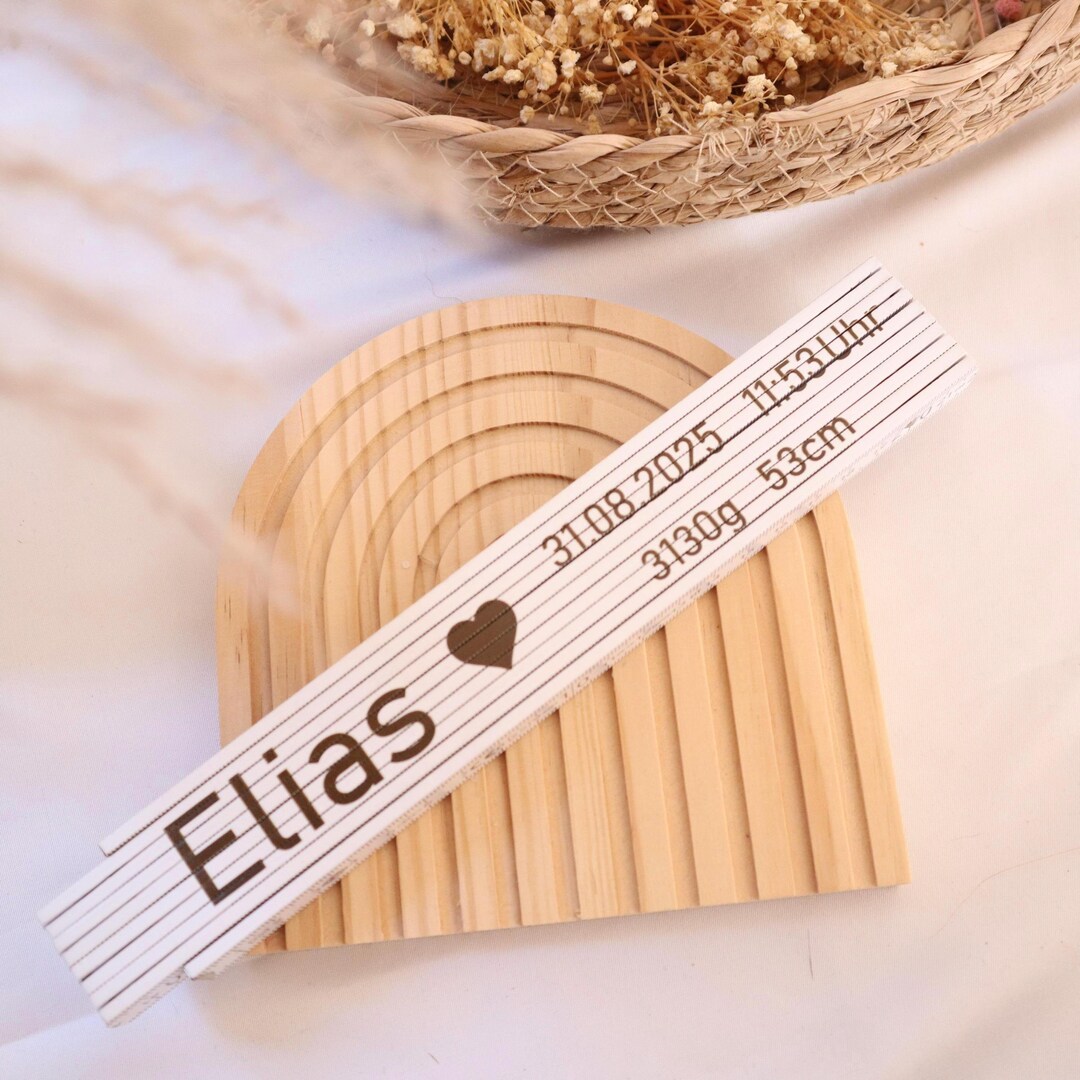 Personalized Baby Gift | Folding Ruler With Name, Date, Time, Weight ...