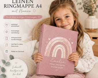 Gepersonaliseerde A4-rapportmap met naam | Linnen documentenmap | Ontwerp op maat voor kinderen | Cadeau voor de start van het schooljaar en de eerste schooldag