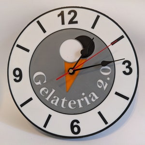 Customizable LED wall-table clock without power cable with battery