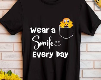 Smiley Face T-Shirt: Positive Graphic Tee, Unisex Cotton Shirt