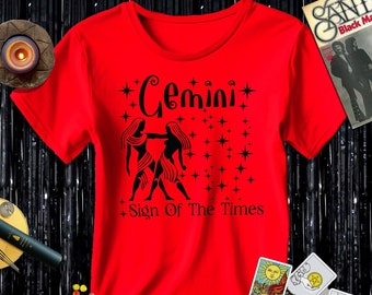Camiseta de Géminis, camiseta del zodiaco, regalo de Géminis, camiseta del signo de los tiempos, camiseta de astrología, camiseta del signo del zodíaco de Géminis, camiseta de Géminis