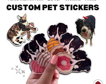 Custom Pet Stickers | Turn your Pet Photo into a Sticker | Realistic Style or Digital Art