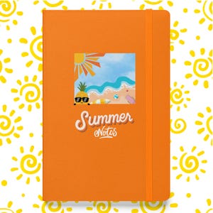 Summer Notes Hardcover Journal | 80 Line Pages & Expandable Inner Pocket