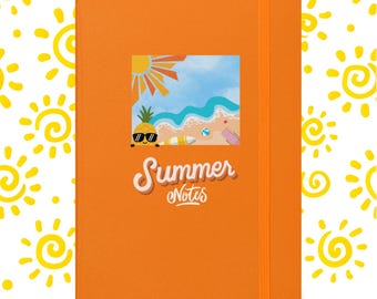 Summer Notes Hardcover Journal | 80 Line Pages & Expandable Inner Pocket