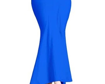 Women Stretchable Shapewear Petticoat for Saree/ Indian Saree Petticoat Long Skirt/ Fishcut Cotton Lycra Saree Shapewear