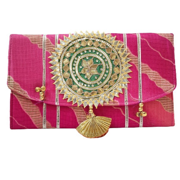 Cadeau de sac indien fait à la main pour elle - Cadeau de fantaisie traditionnel festif Shagun Pouch Money Returngift
