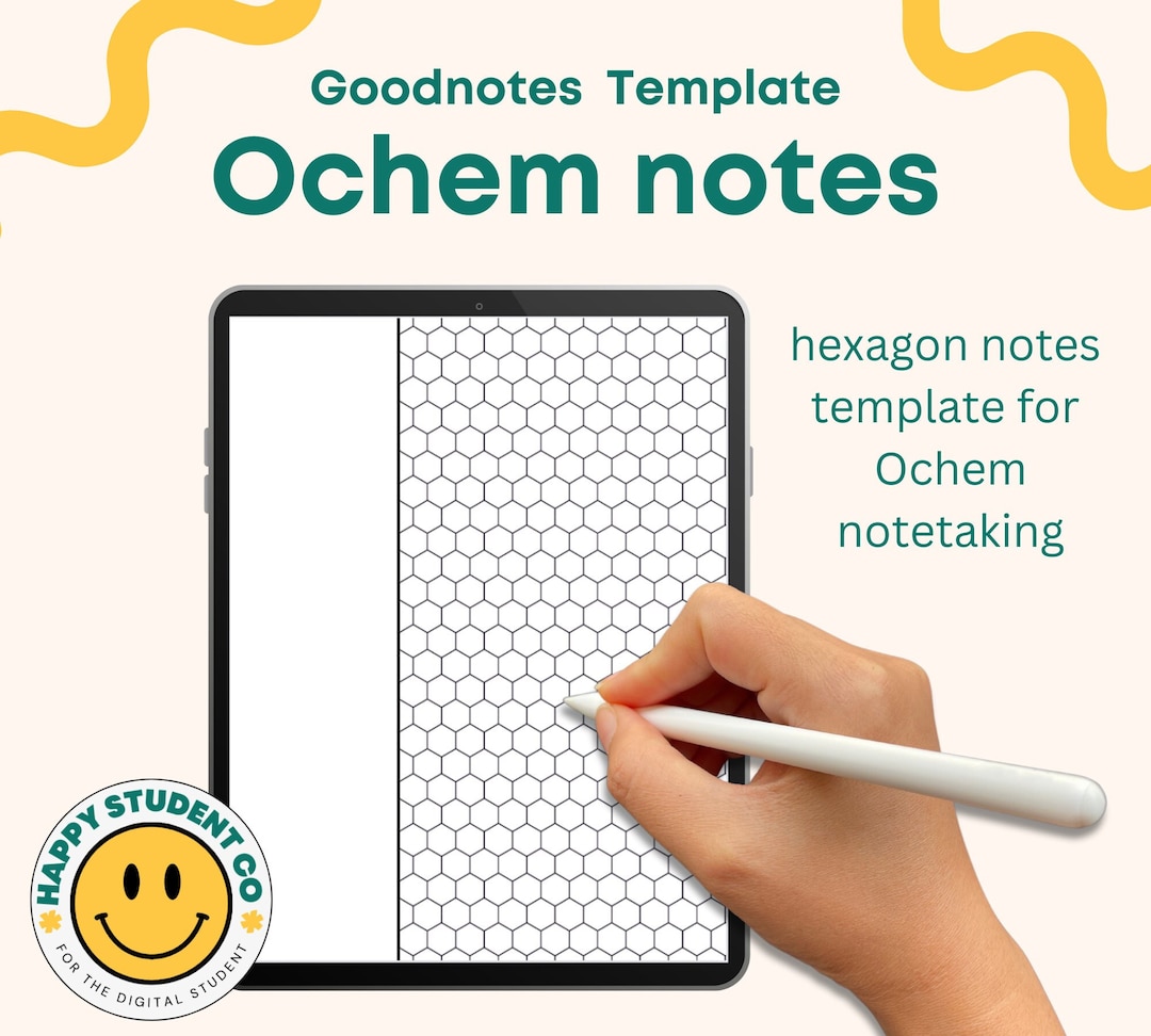 Ochem Notes Hexagon Notes Goodnotes Template Ochem Template Chemistry
