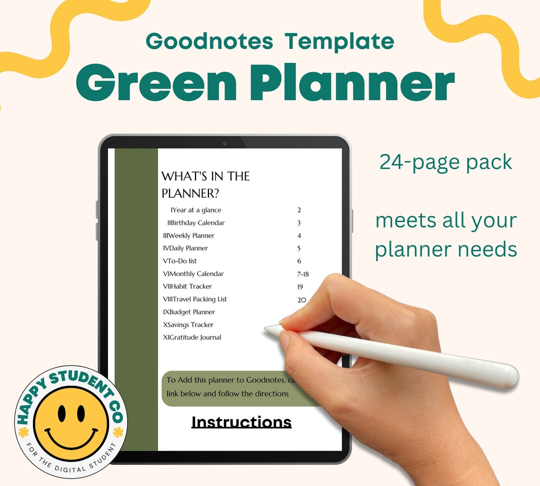 Goodnotes Student Planner ~ Digital Bullet Journal iPad ~ iPad Planner ...