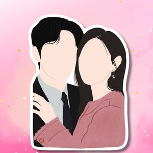 Queen of Tears | Queen of Tears Sticker Kdrama | Kdrama Fan Art |Kim Ji Won | Kim Soo Hyun Kdrama couple | Kdrama Digital Download|Printable
