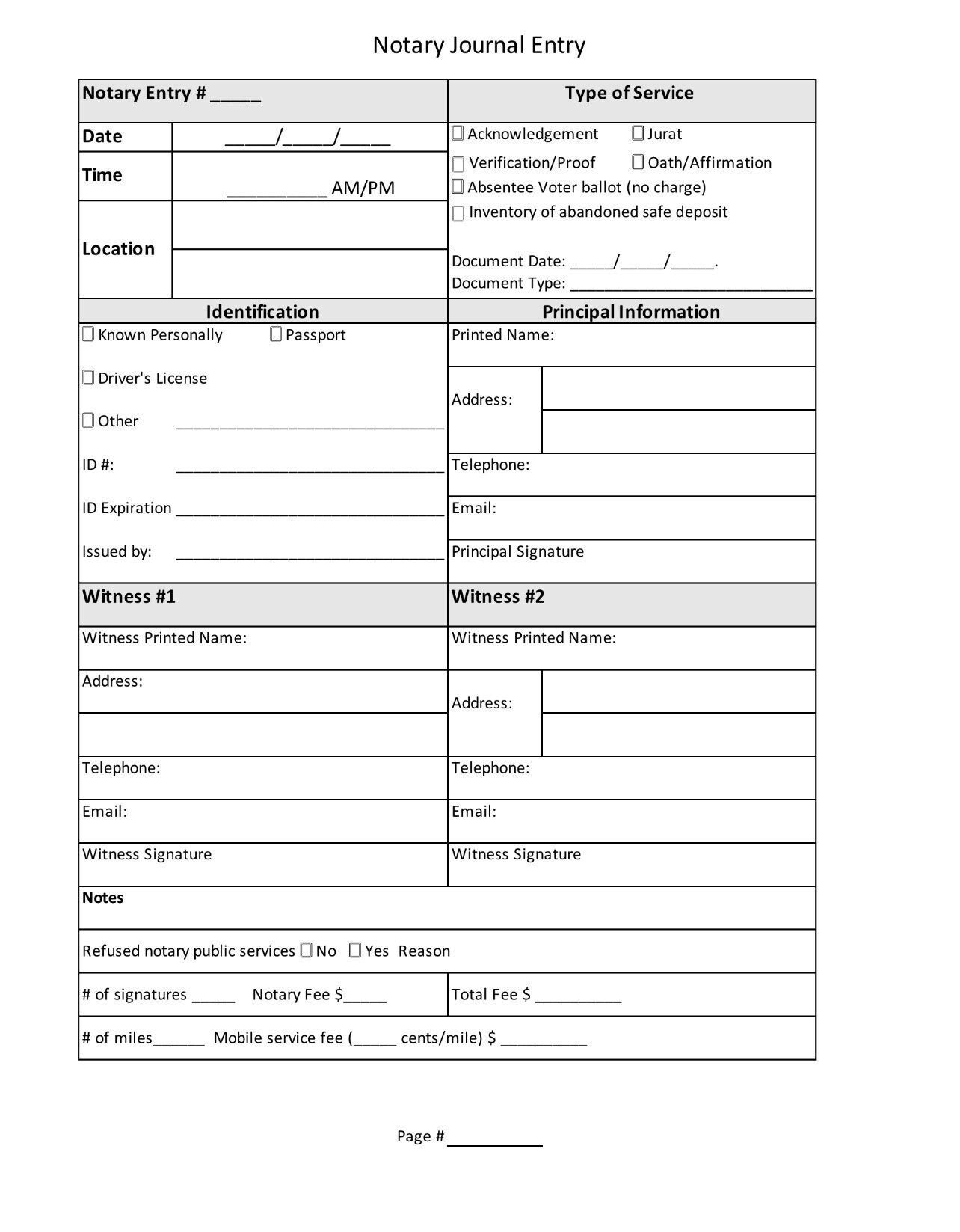 NC Notary Journal Log Etsy