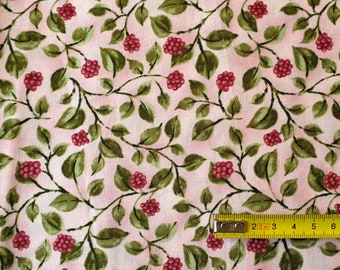 American fabric cut cm. 47x54 choice between 3 coordinated patterns Fabric with blackberries for patchwork quilting creative sewing brand Red Rooster
