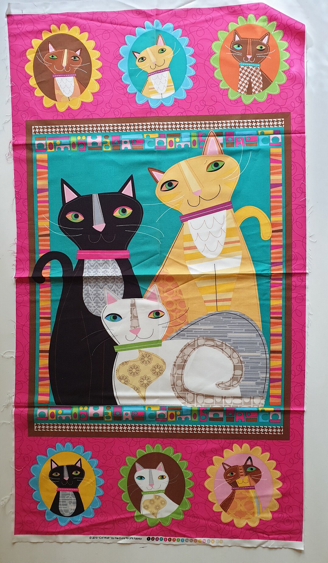 American Fabric Panel With Cats Cotton Fabric for Cat Etsy