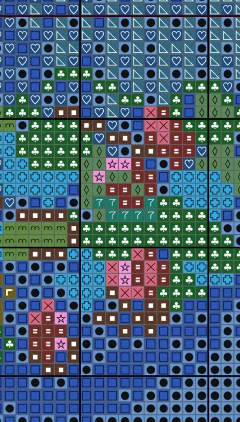 Mini Cross Stitch Pattern ART Water Lilies by Claude Etsy