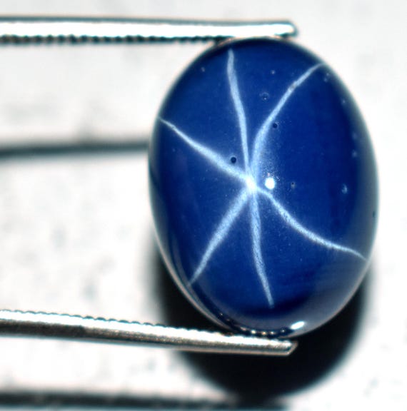Certified Blue Star Sapphire Gemstone: 14.15 Ct Oval, Sri Lanka - Etsy