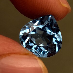 Top Blue Topaz Gemstone Certified 5.25 Ct Heart Cut Loose Gemstone From Brazil
