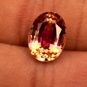 Bio Orange Padparadscha Sapphire Hard Corundum Sapphire Peach Pink Certified 3.80  Ct Oval Cut Loose Gemstone For Ring