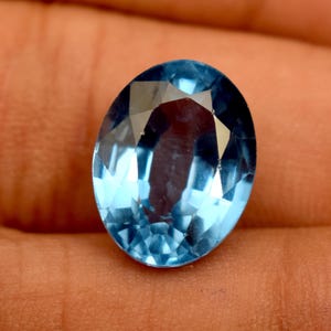 Top Blue Topaz Gemstone Certified 11.50 Ct Oval Cut Loose Gemstone From Brazil