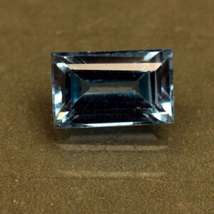Top Blue Topaz Gemstone Certified 3.30 Ct Baguette Cut Loose Gemstone From Brazil