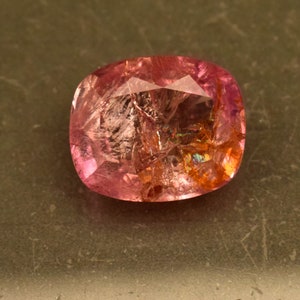 Bio Orange Padparadscha Sapphire Hard Corundum Sapphire Peach Pink Certified 12.25 Ct Cushion Cut Loose Gemstone For Ring image 1