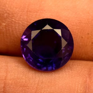 Lab Grown Purple Blue Color Sapphire Certified Round Cut 5.70 Ct Loose Gemstone For Ring
