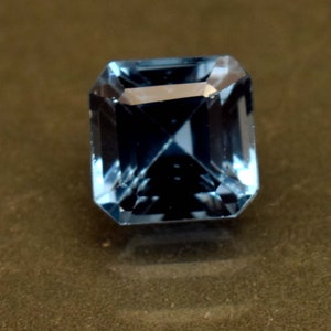 Top Blue Topaz Gemstone Certified 4.35 Ct Square Emerald Cut Loose Gemstone From Brazil