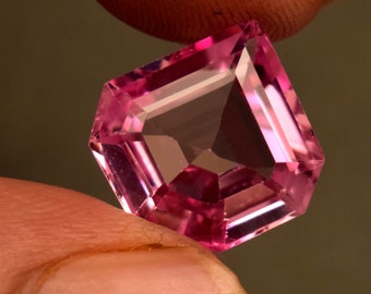 Bio Orange Padparadscha Sapphire Hard Corundum Sapphire Peach Pink Certified 8.25 Ct Fancy Cut Loose Gemstone For Ring