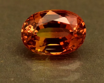 Bio Orange Padparadscha Sapphire Hard Corundum Sapphire Peach Pink Certified 7.55 Ct Oval Cut Loose Gemstone For Ring