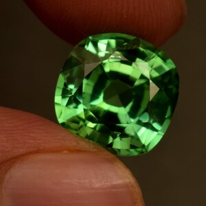 Ceylon Teal Green Sapphire Corundum Certified 7.30 Ct Cushion Cut Loose Gemstone For Ring Making
