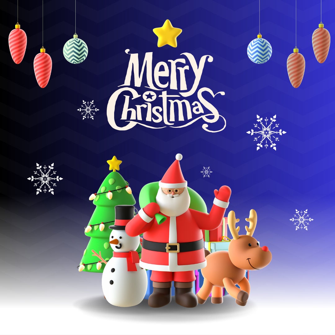 Merry Christmas Digital Printable Instant Download Gift For Etsy