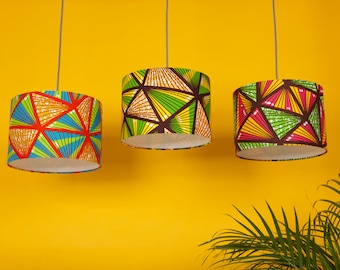 Colourful African Lampshades for Table Lamp, Floor Lamp or Ceiling Pendant