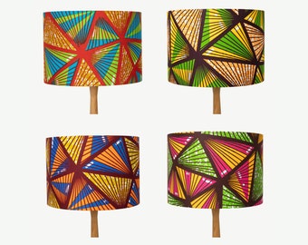 Geometric African Lampshades for Table Lamp, Floor Lamp or Ceiling Pendant