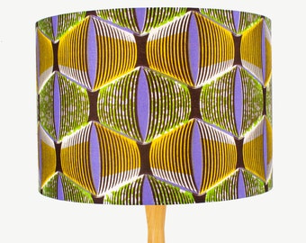 Lilac & Green African Lampshade for Table Lamp, Floor Lamp or Ceiling Pendant