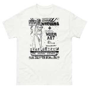 Nirvana Flyer Shirt |  Stone Temple Piolets | Alice in chains | Nirvana Shirt | Vintage Nirvana | Fyer Art | Sub Pop |