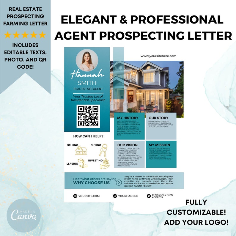 Prospecting Letters For Rentals Real Estate Prospecting Letter Template: Customizable QR Code (digital ...