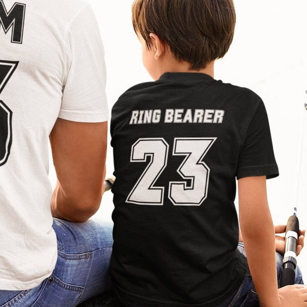 Ring Security | Ring Boy | Ring Bearer Tshirts | Wedding Party Male Youth Game Day Team Jersey Short Sleeve Tee