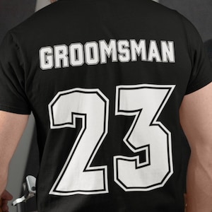 Personalized Groom & Groomsman T-shirts Bachelor Party Shirts Wedding Party Mans Game Day Team Jersey Short Sleeve Tee