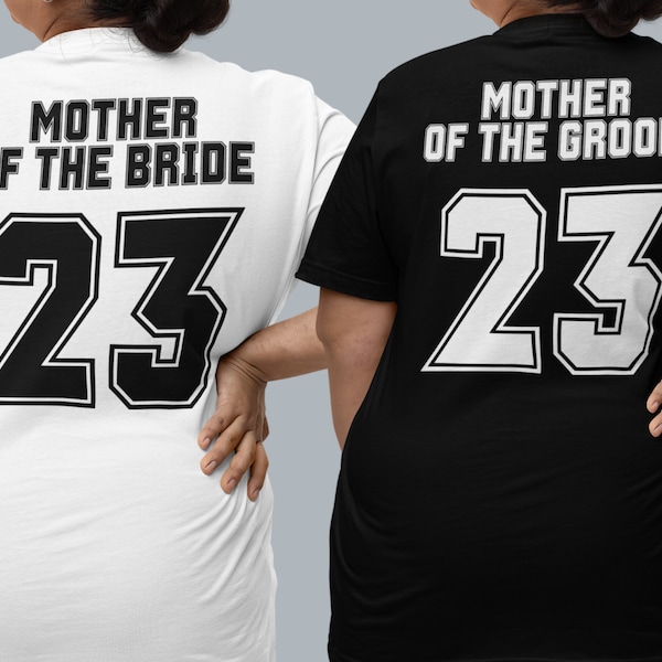 UNISEX V-NECK Mother of the Groom and Mother of the Bride  T-shirts, Personalized Game Day Team Jersey Short Sleeve Tee for MOM