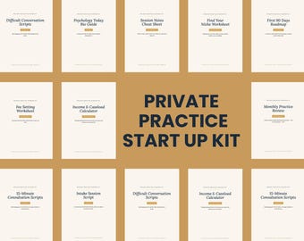 Private Practice Starter Kit | 12 Documents + 3 Editable Templates | Therapist Business Setup | Counselor Launch Kit | PDF