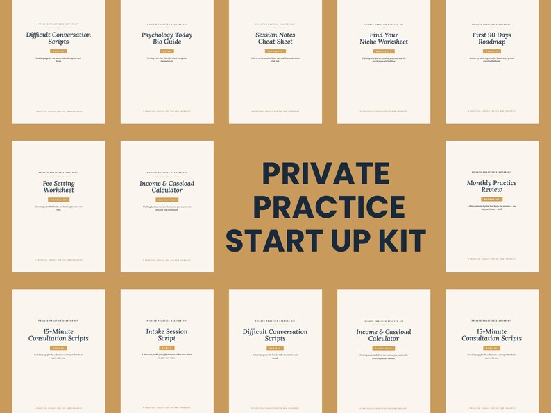 Private Practice Starter Kit | 12 Documents + 3 Editable Templates ...