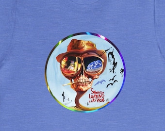 T-shirt unisexe à manches courtes en jersey inspiré de Dead and Company Grateful Dead Sphere and Loathing in Las Vegas